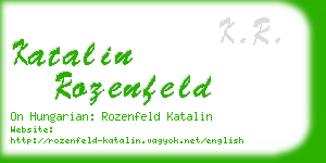 katalin rozenfeld business card